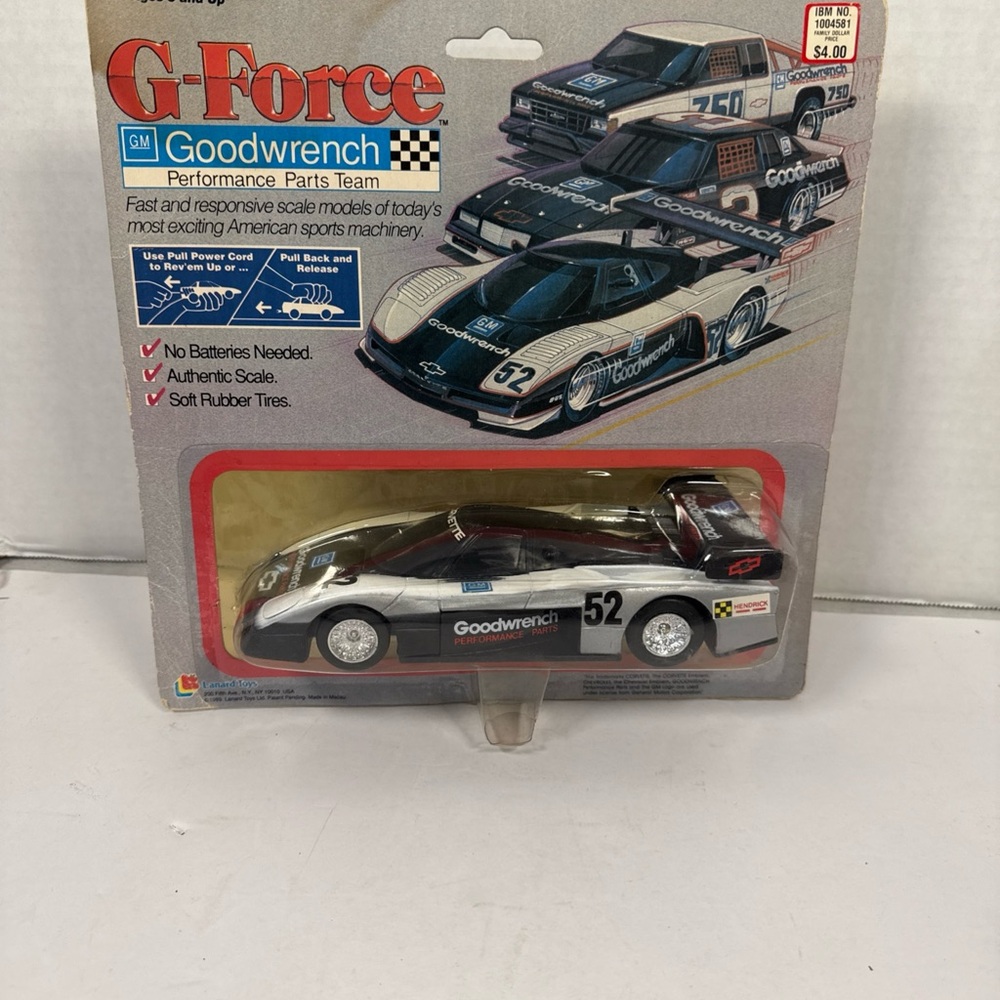 1989 Lanard Toys G Force GM Good wrench Performance Parts Team Corvette Race Car